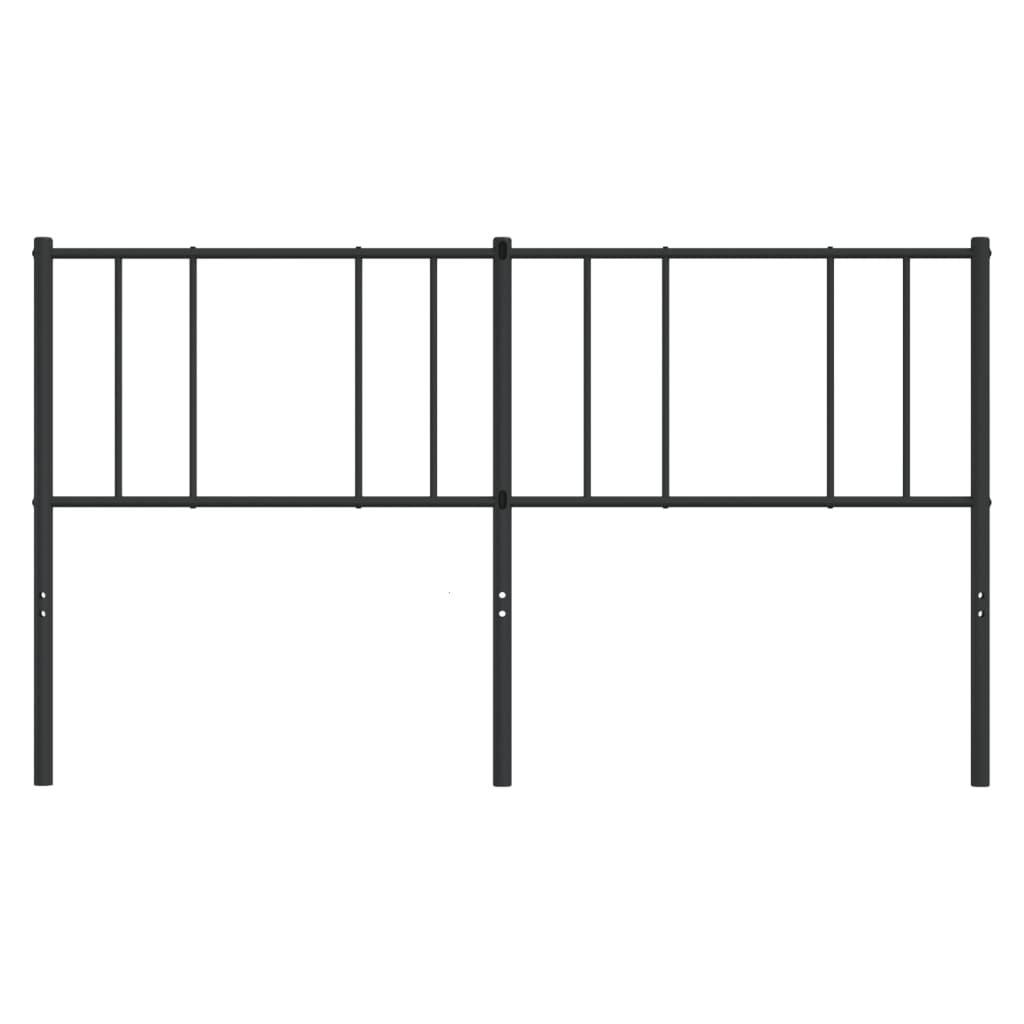 Utskiftbar sengegavl i metall svart 200 cm