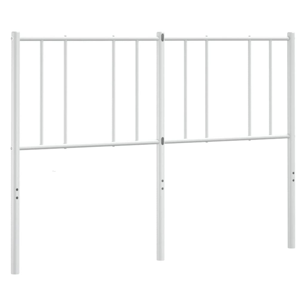 Utskiftbar sengegavl i metall hvit 135 cm