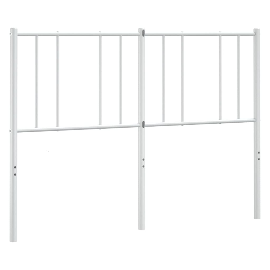 Utskiftbar sengegavl i metall hvit 150 cm