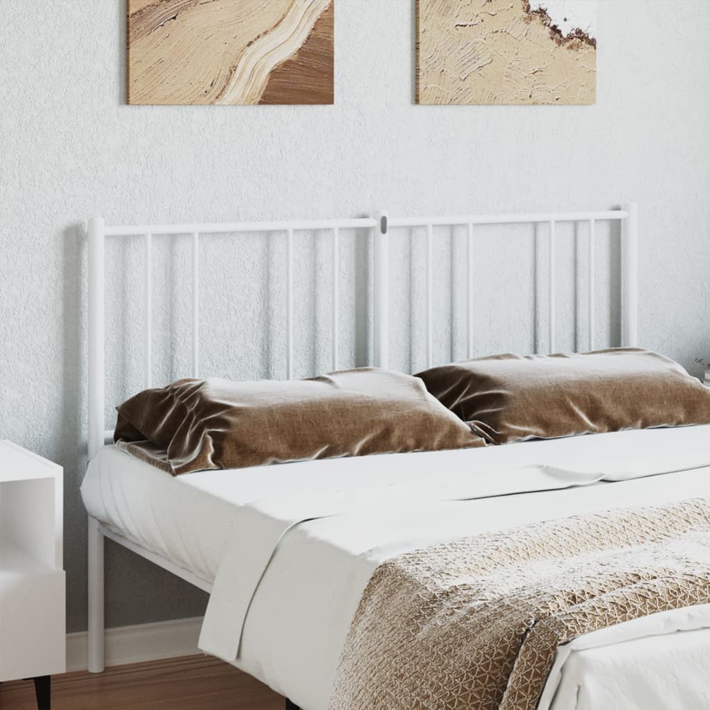 Utskiftbar sengegavl i metall hvit 150 cm