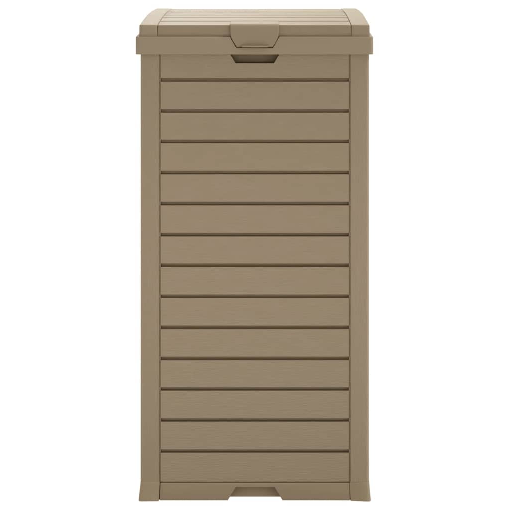 Utendørs søppelkasse lysebrun 41x41x86 cm polypropylen vidaXL