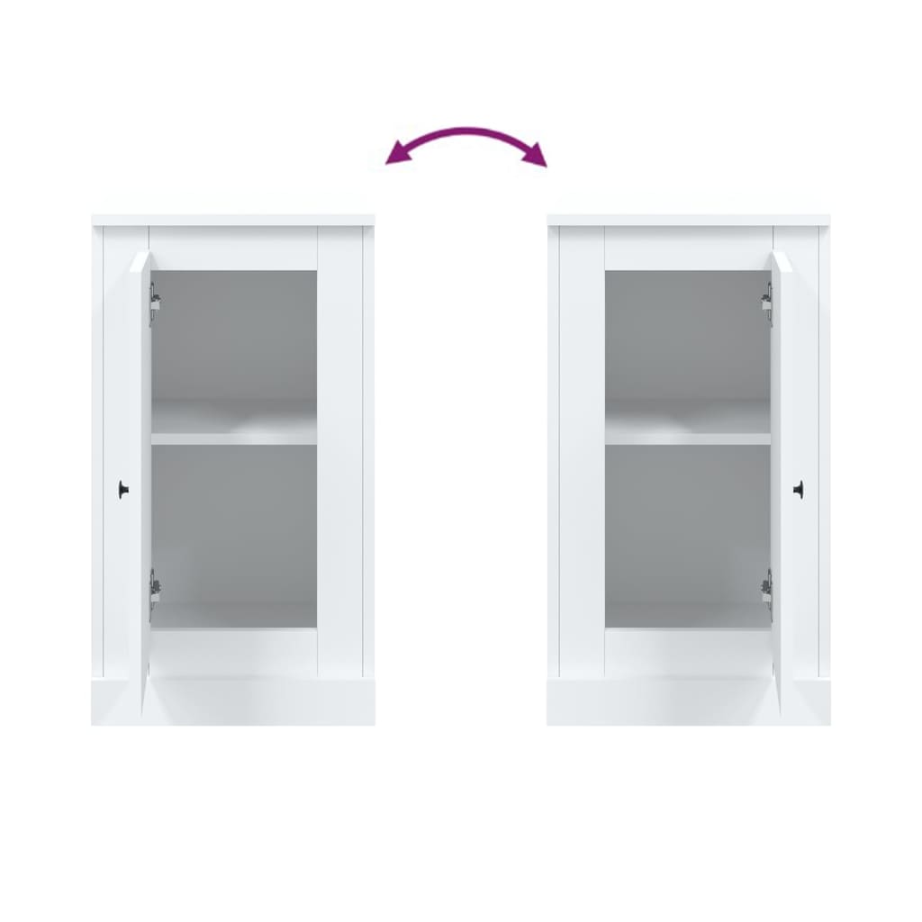 Skjenk hvit 37,5x35,5x67,5 cm konstruert tre