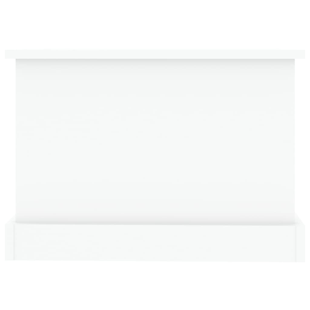 Salongbord hvit 90x50x35 cm konstruert tre