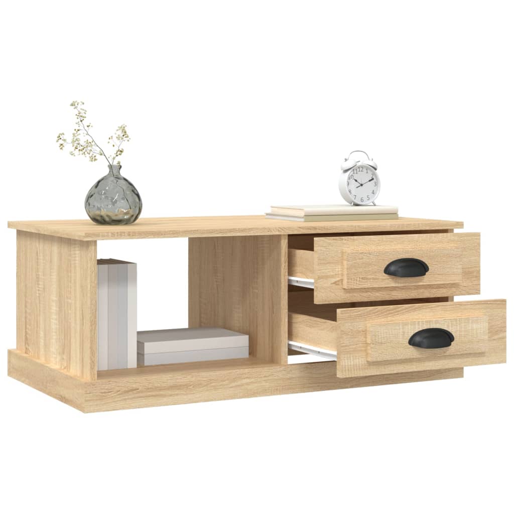 Salongbord sonoma eik 90x50x35 cm konstruert tre