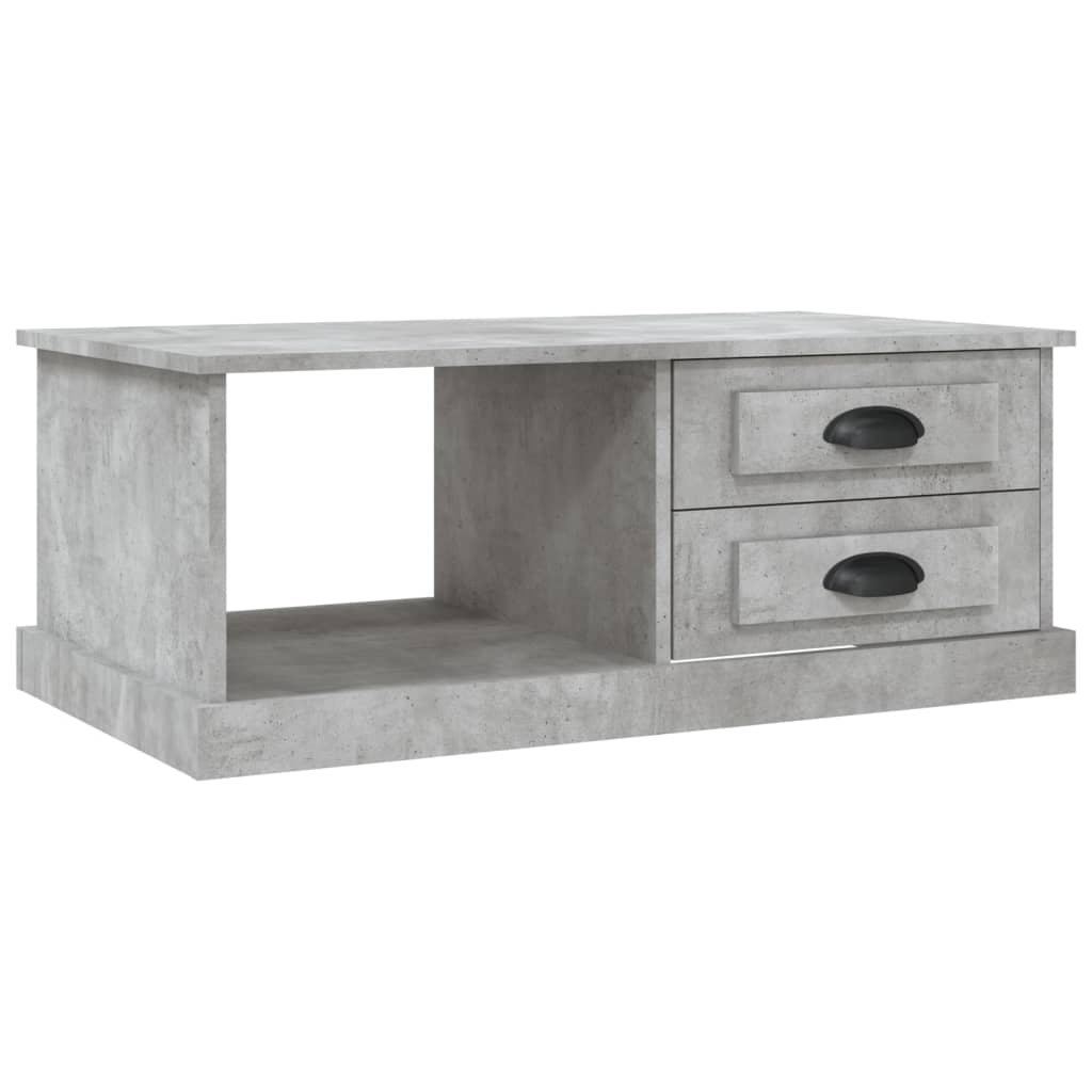 Salongbord betonggrå 90x50x35 cm konstruert tre