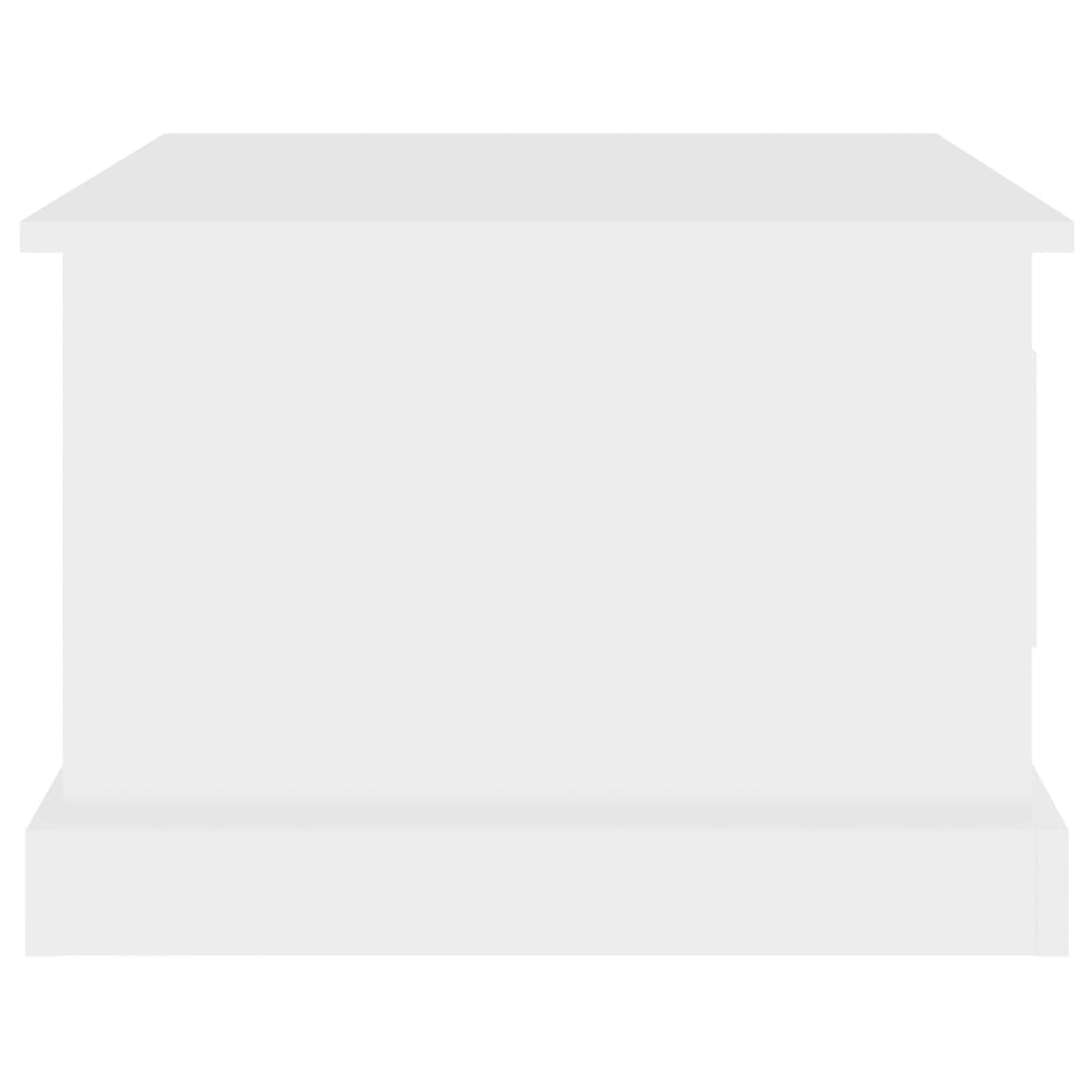 Salongbord hvit 50x50x35 cm konstruert tre