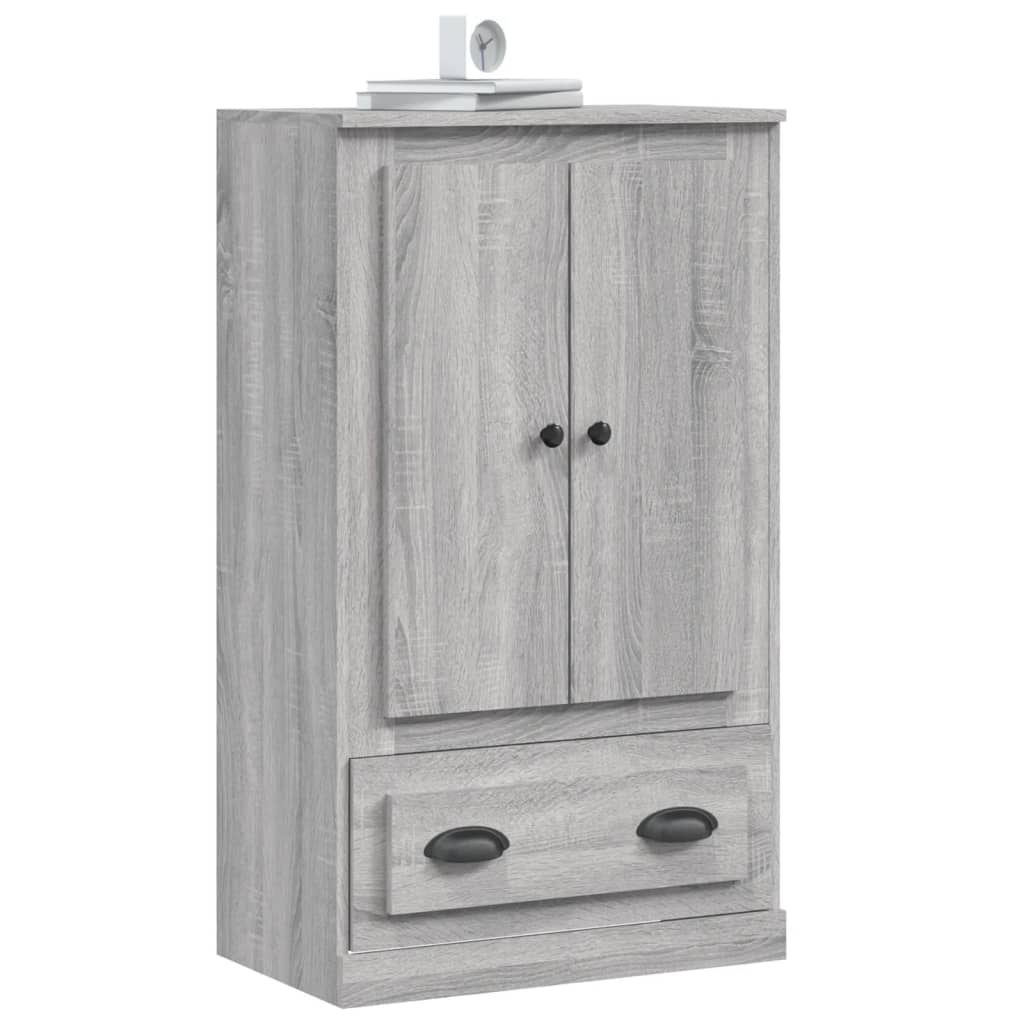 Highboard grå sonoma 60x35,5x103,5 cm konstruert tre