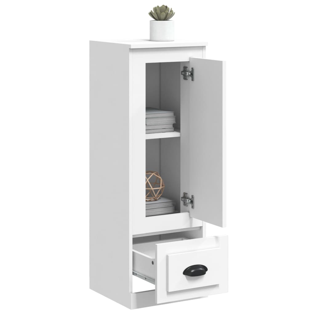 Highboard hvit 36x35,5x103,5 cm konstruert tre