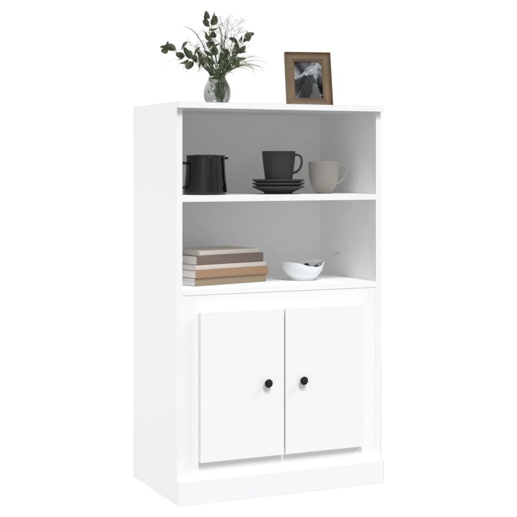 Highboard hvit 60x35,5x103,5 cm konstruert tre