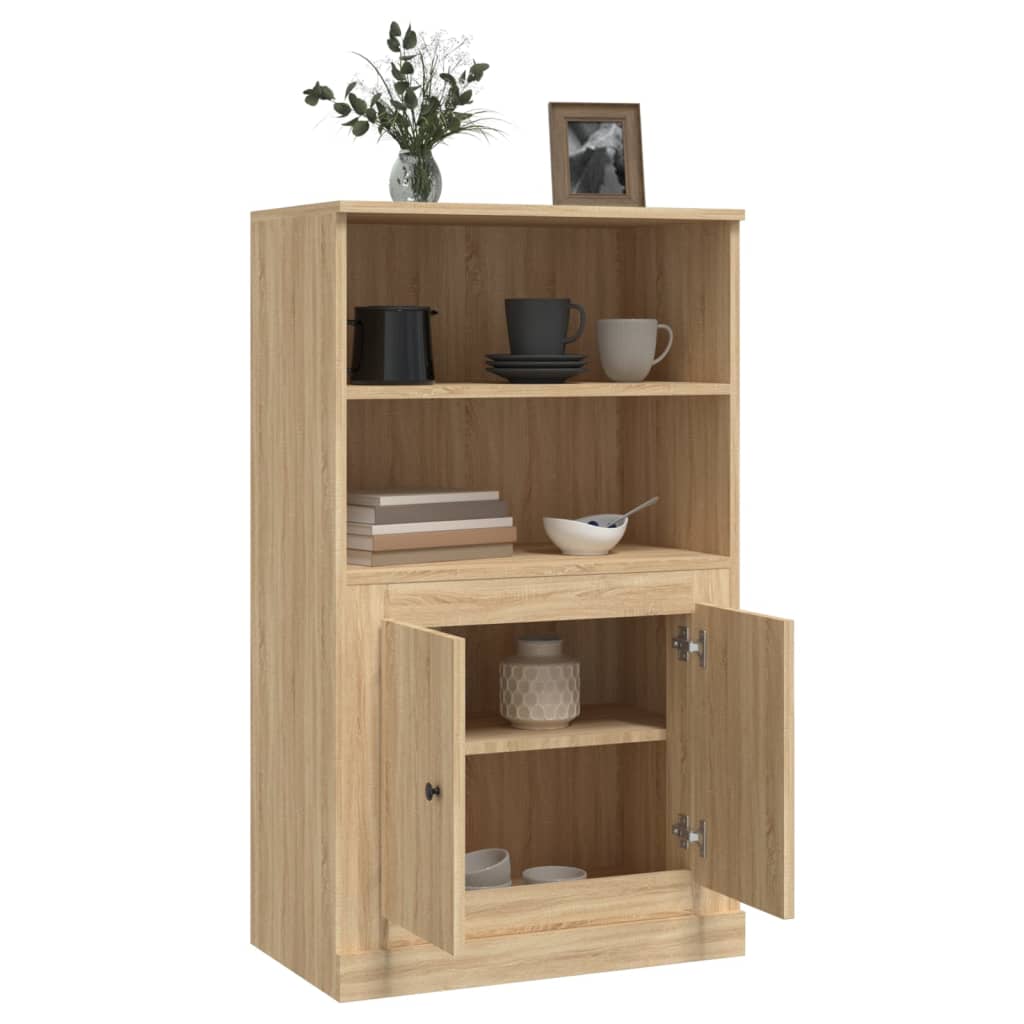 Highboard sonoma eik 60x35,5x103,5 cm konstruert tre
