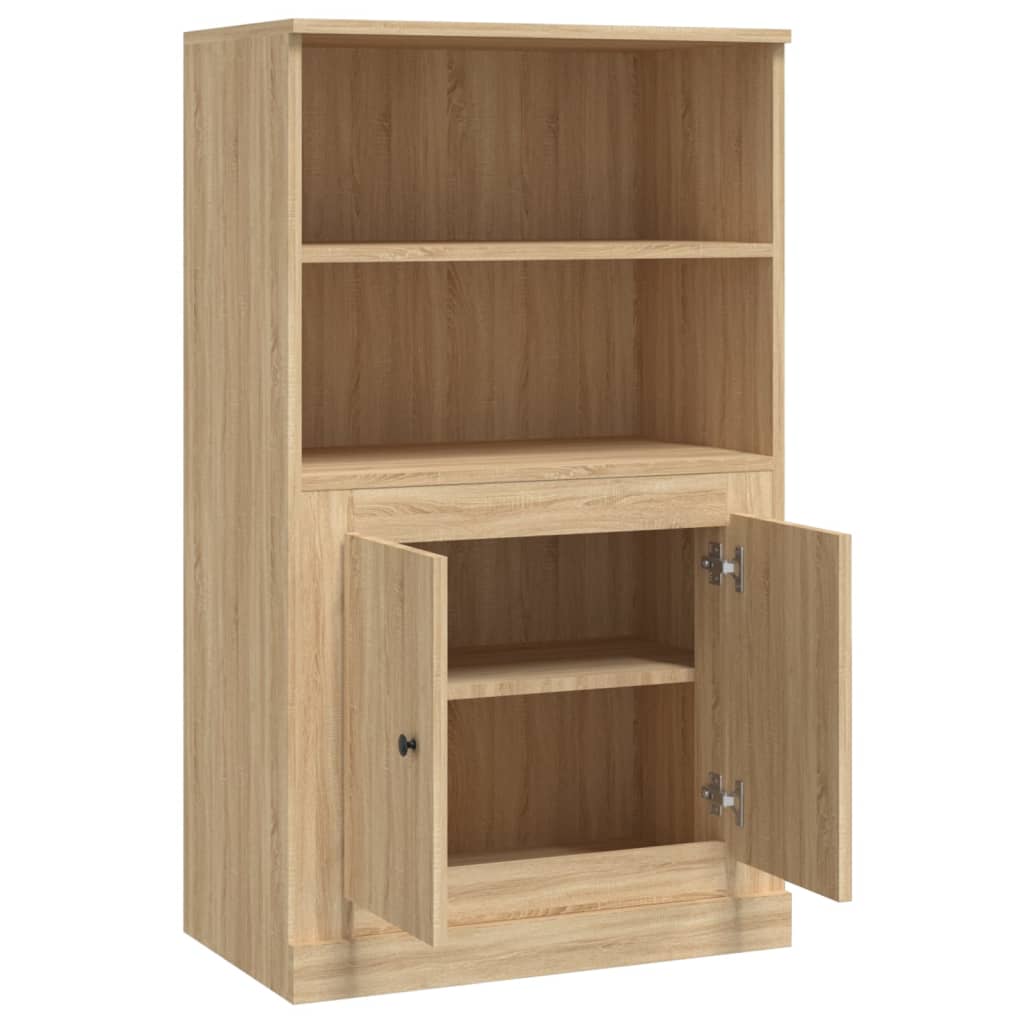 Highboard sonoma eik 60x35,5x103,5 cm konstruert tre