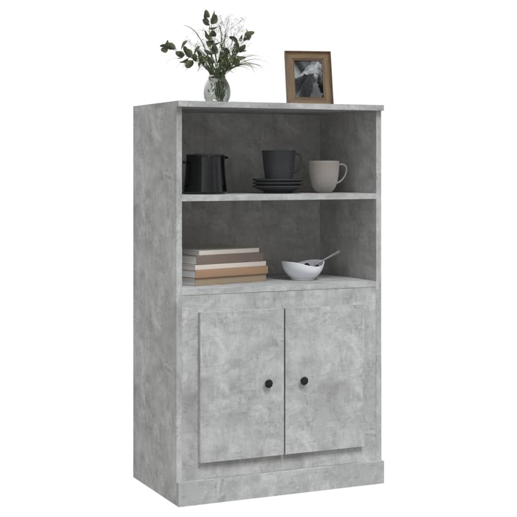 Highboard betonggrå 60x35,5x103,5 cm konstruert tre