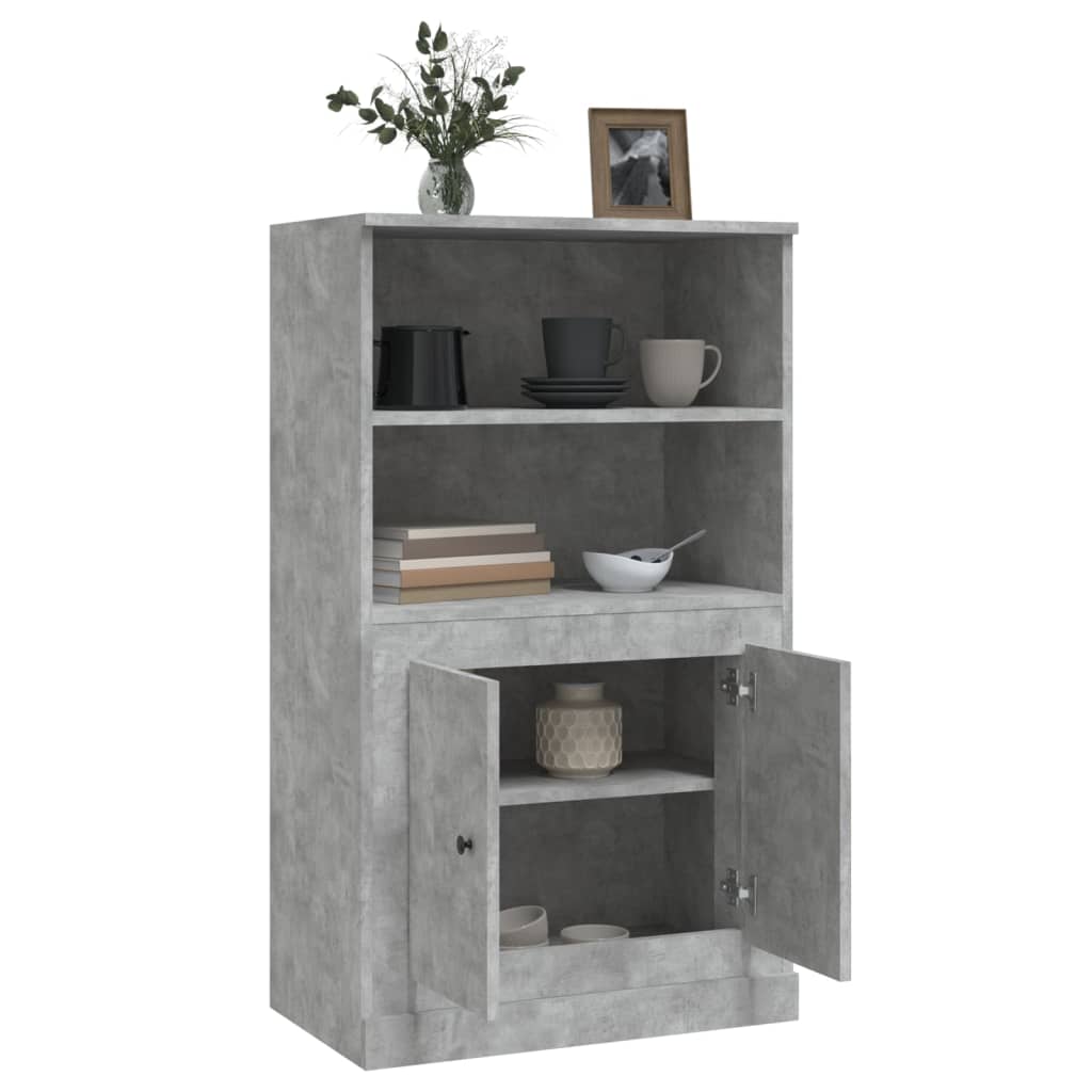 Highboard betonggrå 60x35,5x103,5 cm konstruert tre