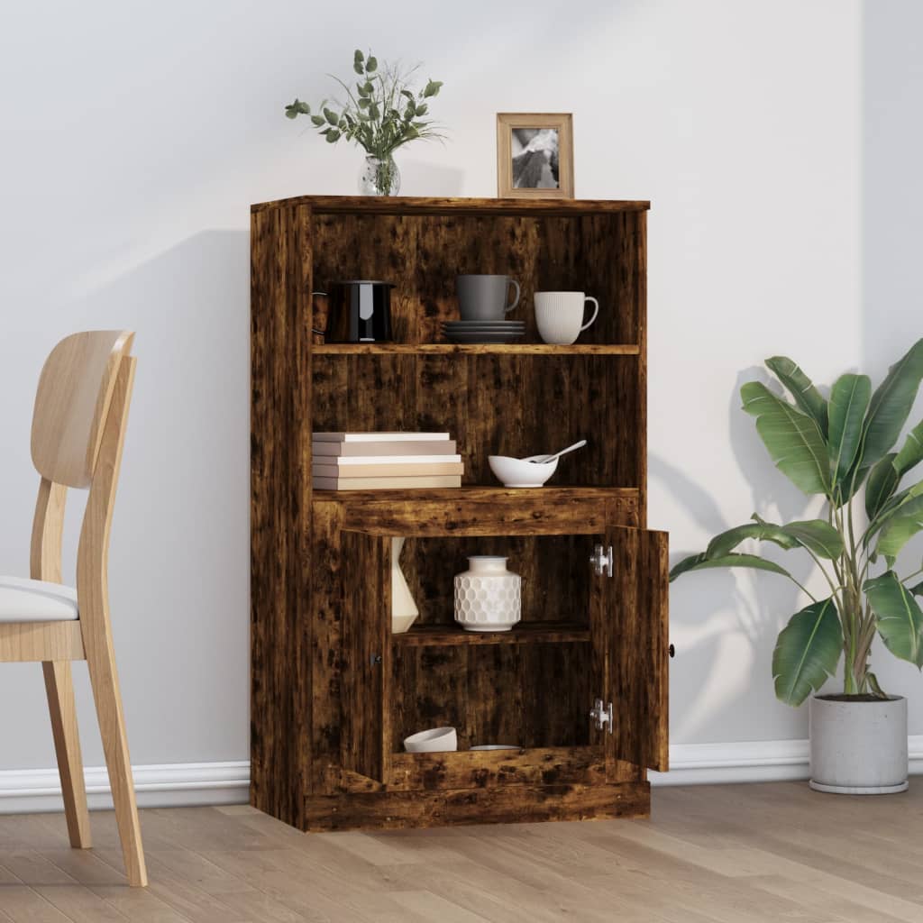 Highboard røkt eik 60x35,5x103,5 cm konstruert tre