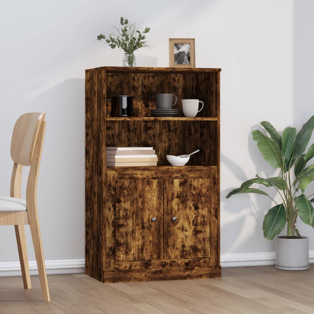 Highboard røkt eik 60x35,5x103,5 cm konstruert tre