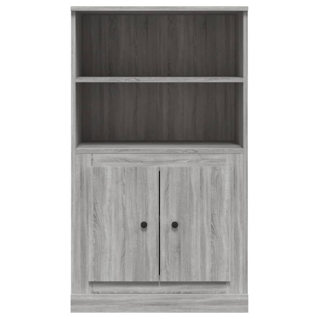 Highboard grå sonoma 60x35,5x103,5 cm konstruert tre