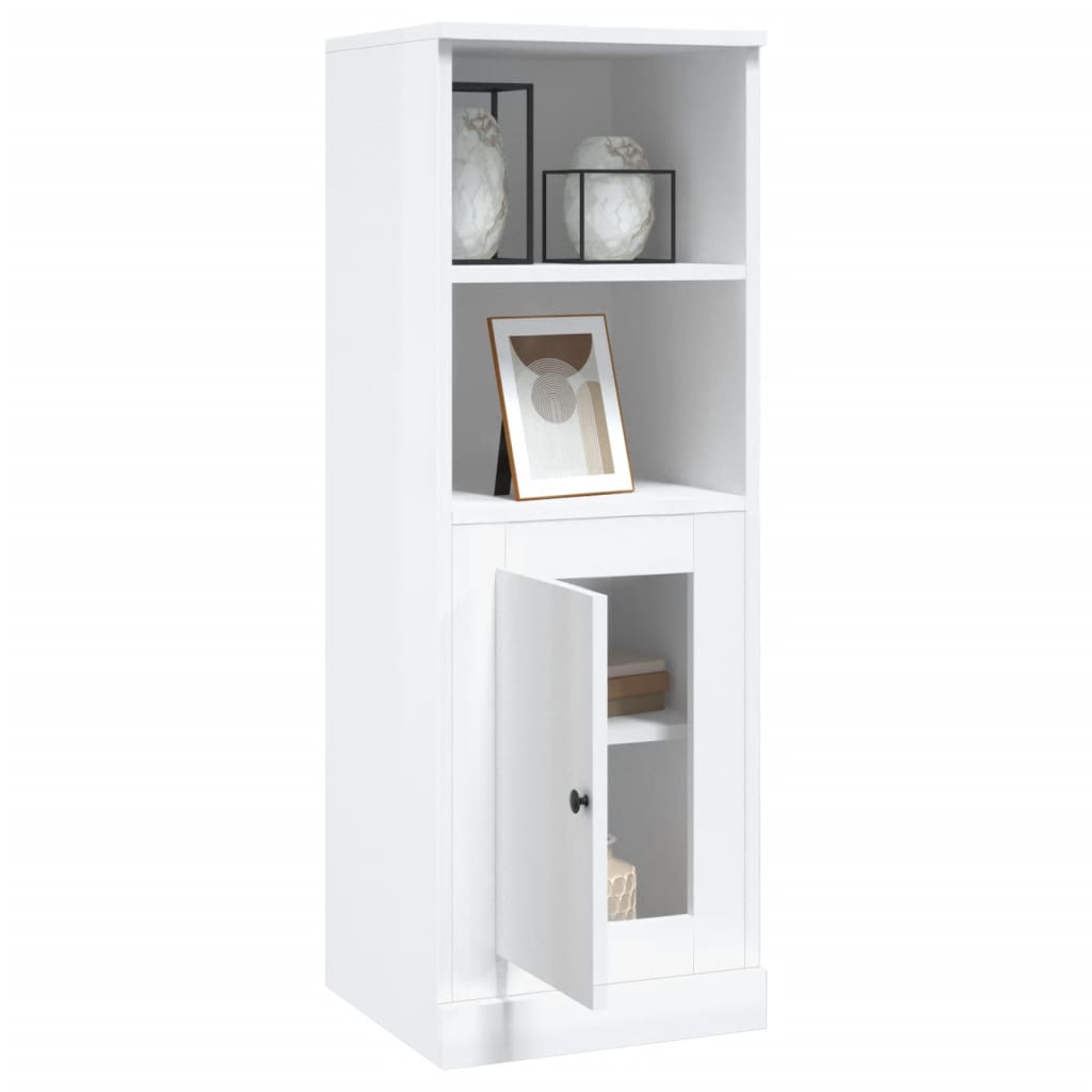 Highboard høyglans hvit 36x35,5x103,5 cm konstruert tre