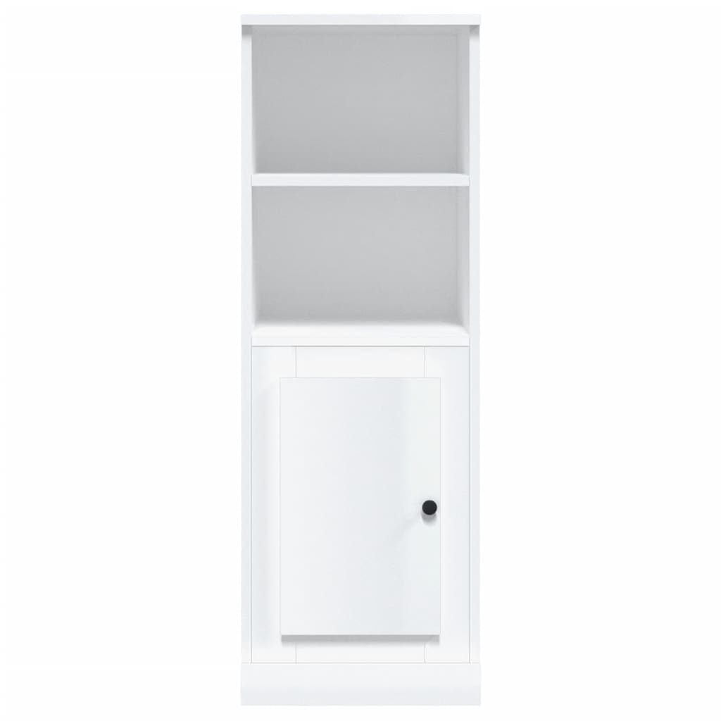 Highboard høyglans hvit 36x35,5x103,5 cm konstruert tre