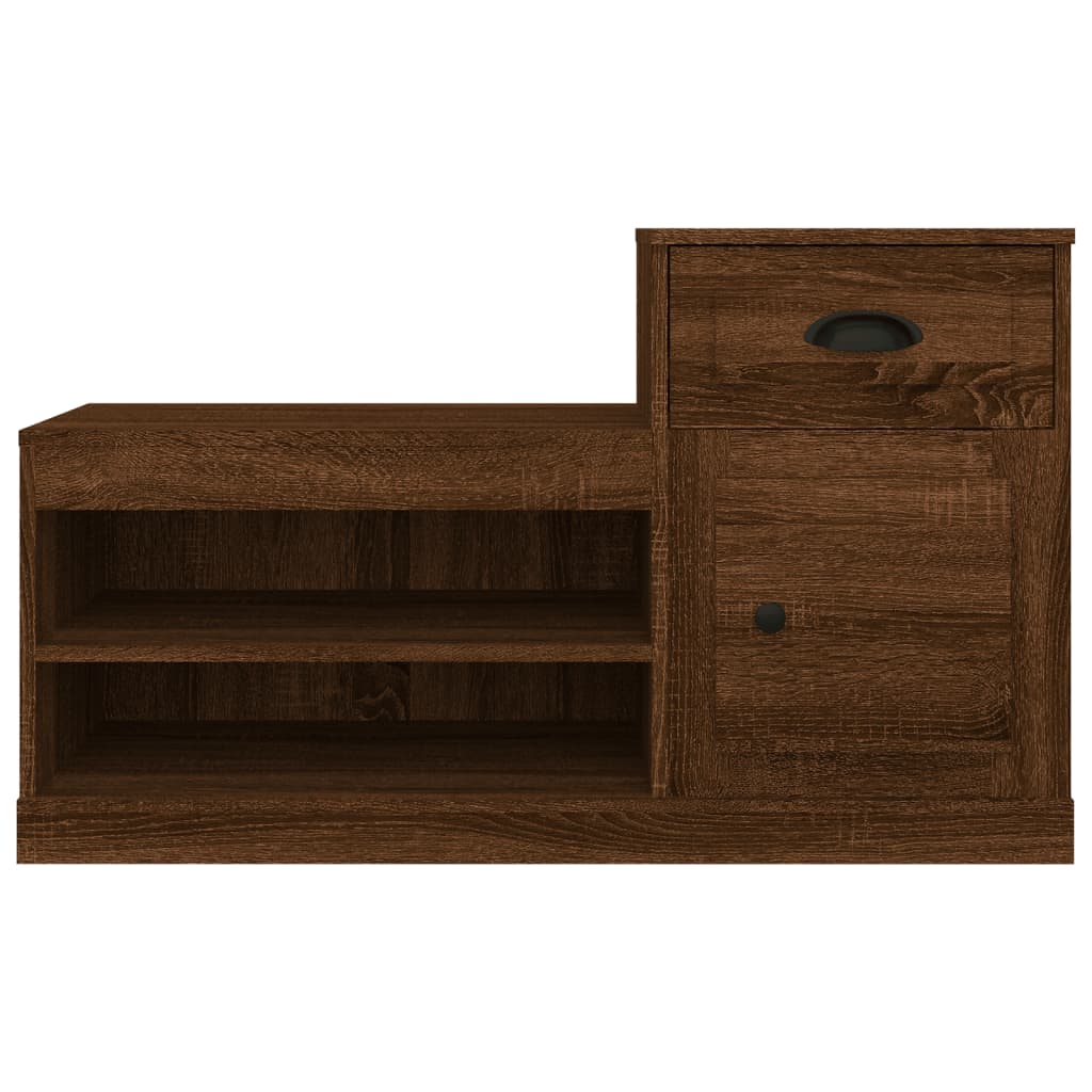 Skoskap brun eik 100x42x60 cm konstruert tre