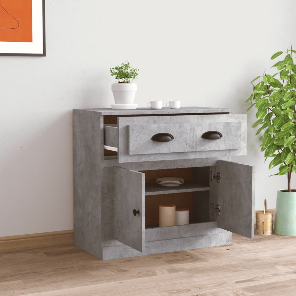 Skjenk betonggrå 70x35,5x67,5 cm konstruert tre