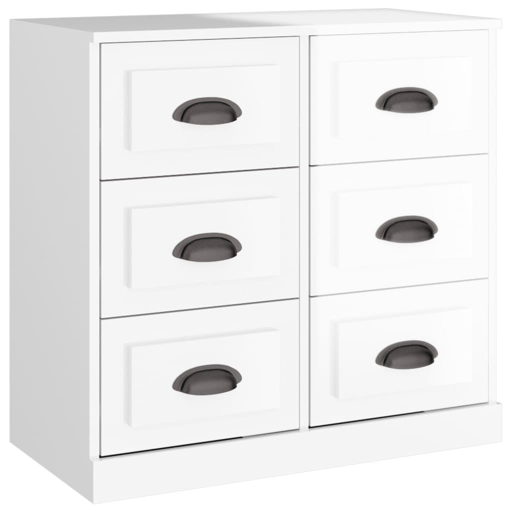 Skjenk høyglans hvit 70x35,5x67,5 cm konstruert tre