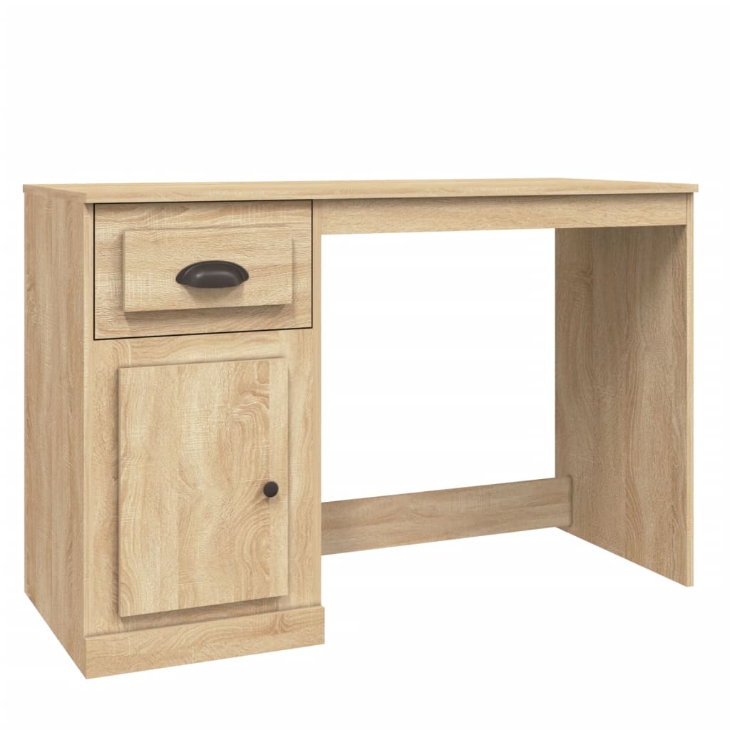 Skrivebord med skuff sonoma eik 115x50x75 cm konstruert tre