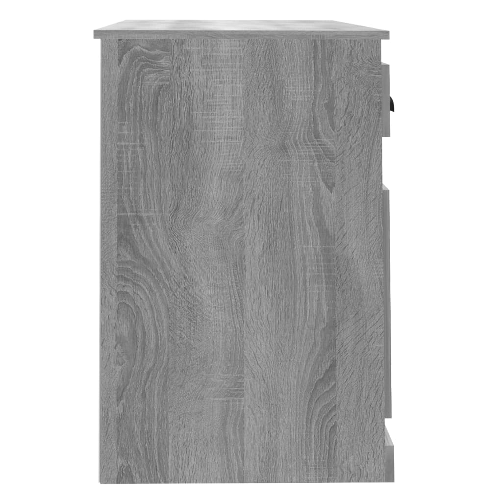 Skrivebord med skuff grå sonoma 115x50x75 cm konstruert tre