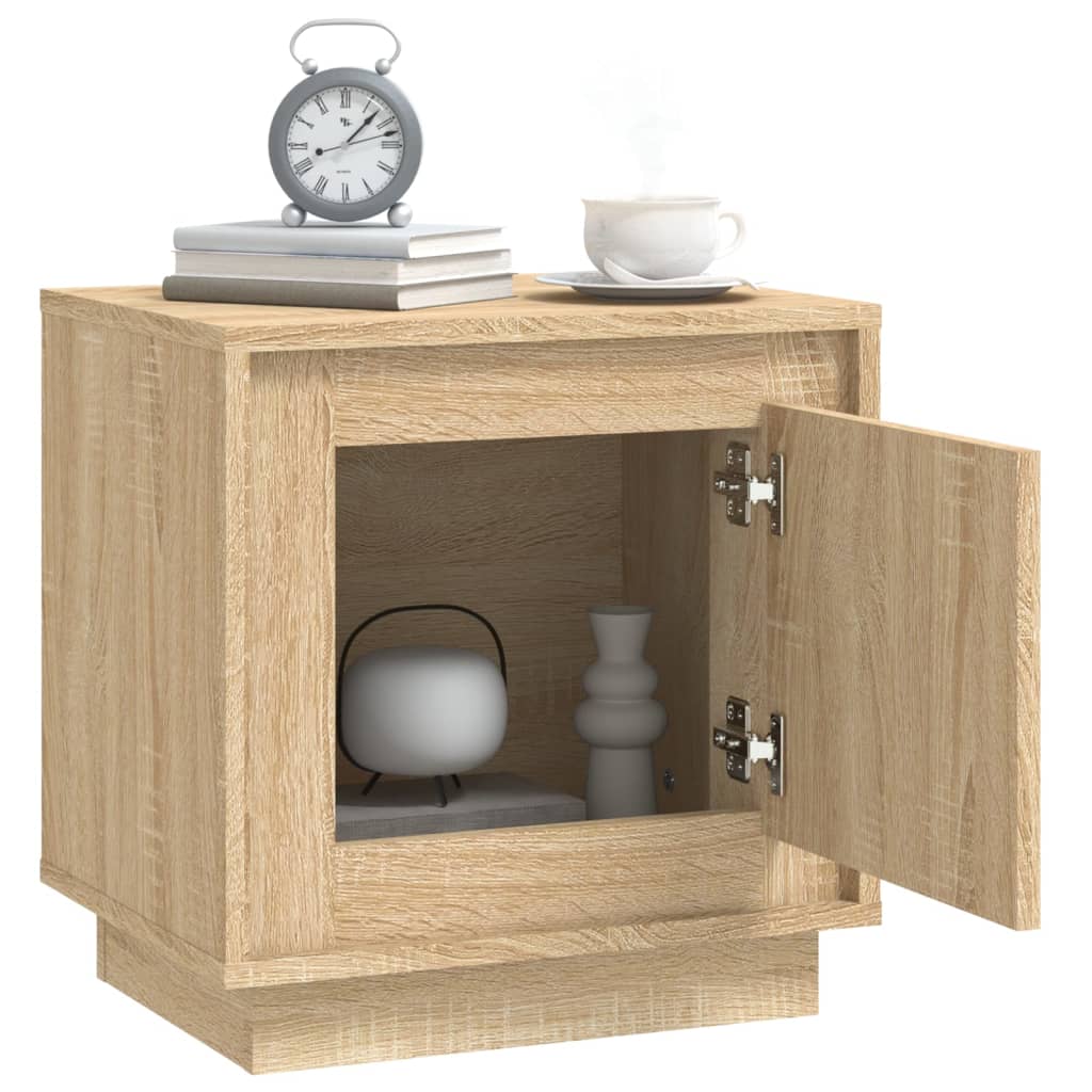 Nattbord 2 stk sonoma eik 44x35x45 cm konstruert tre