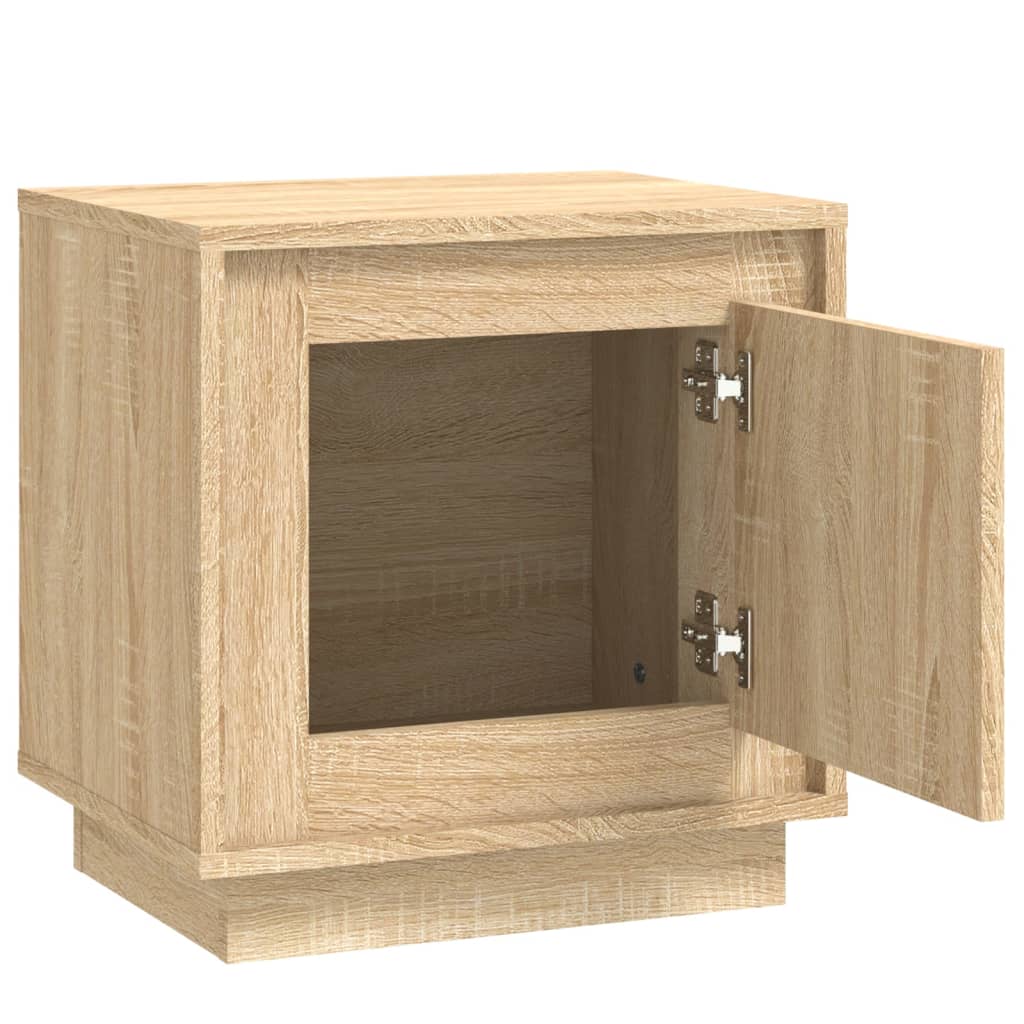 Nattbord 2 stk sonoma eik 44x35x45 cm konstruert tre