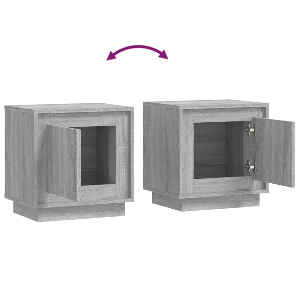 Nattbord sonoma eik 44x35x45 cm konstruert tre