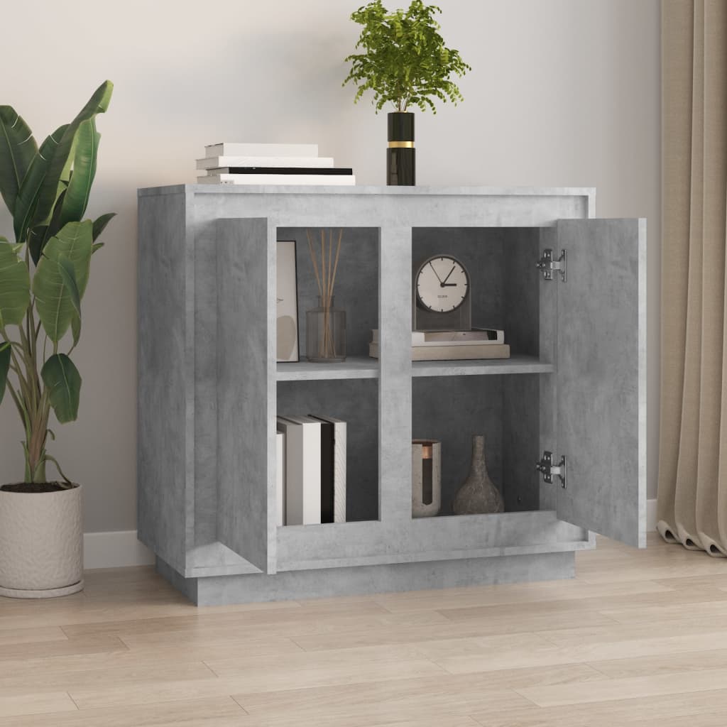 Skjenk betonggrå 80x34x75 cm konstruert tre