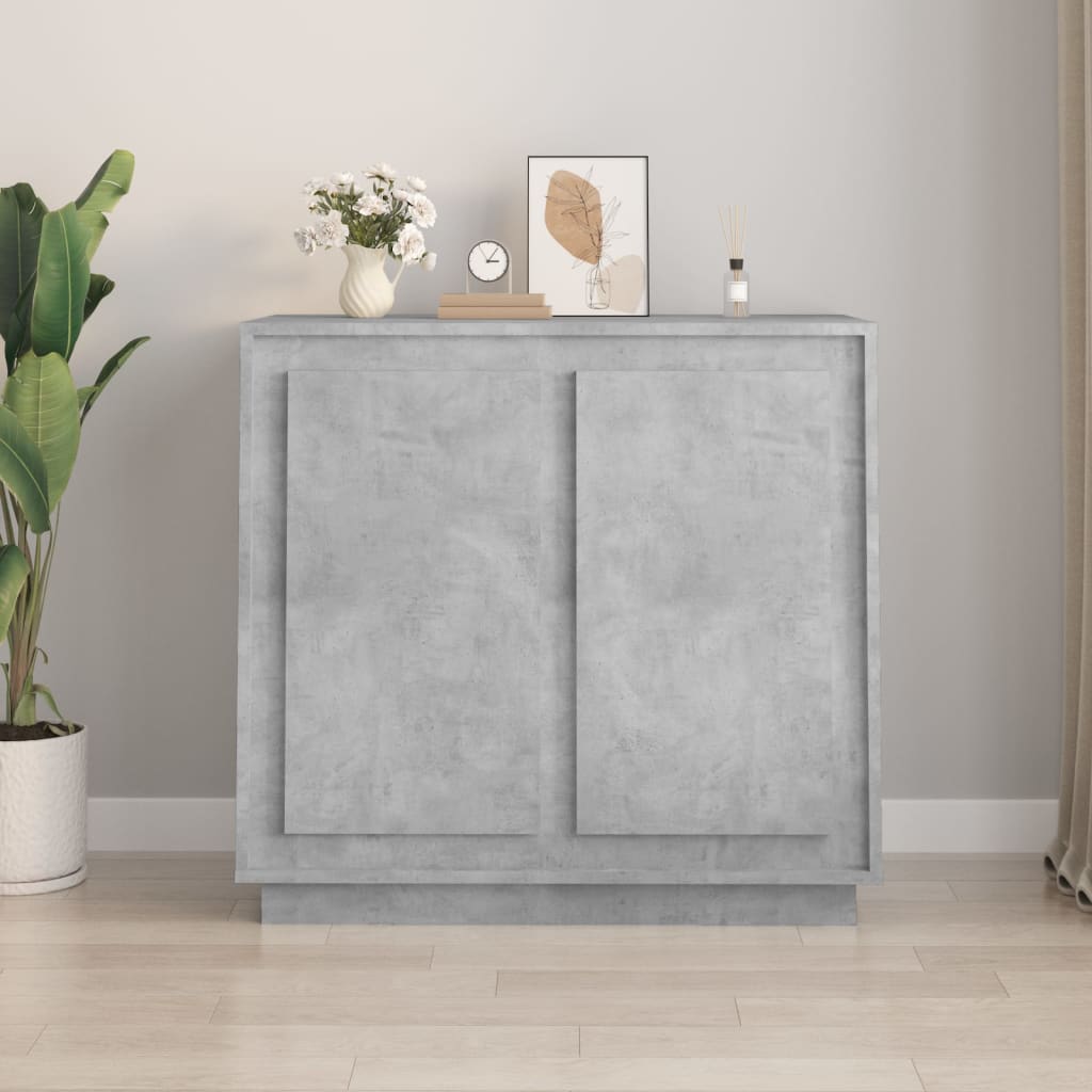 Skjenk betonggrå 80x34x75 cm konstruert tre