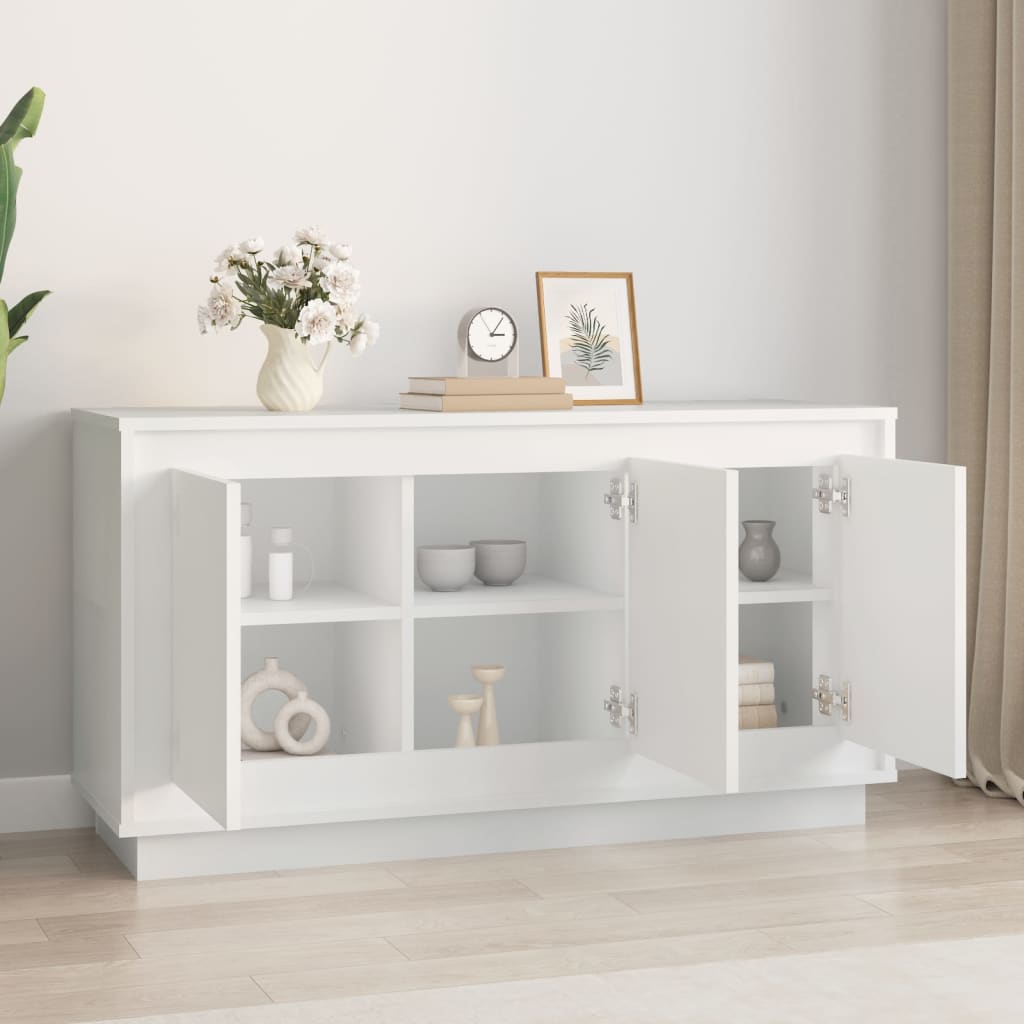 Skjenk hvit 102x35x55 cm konstruert tre