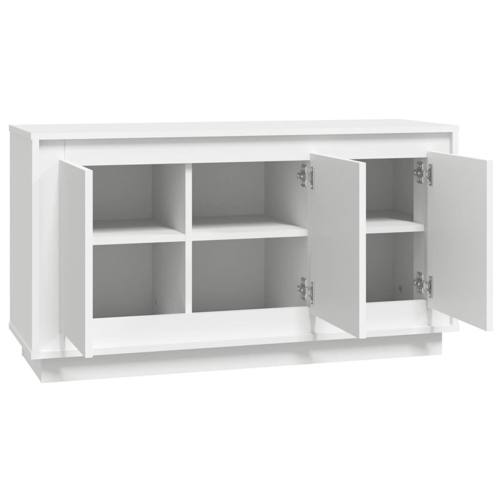 Skjenk hvit 102x35x55 cm konstruert tre
