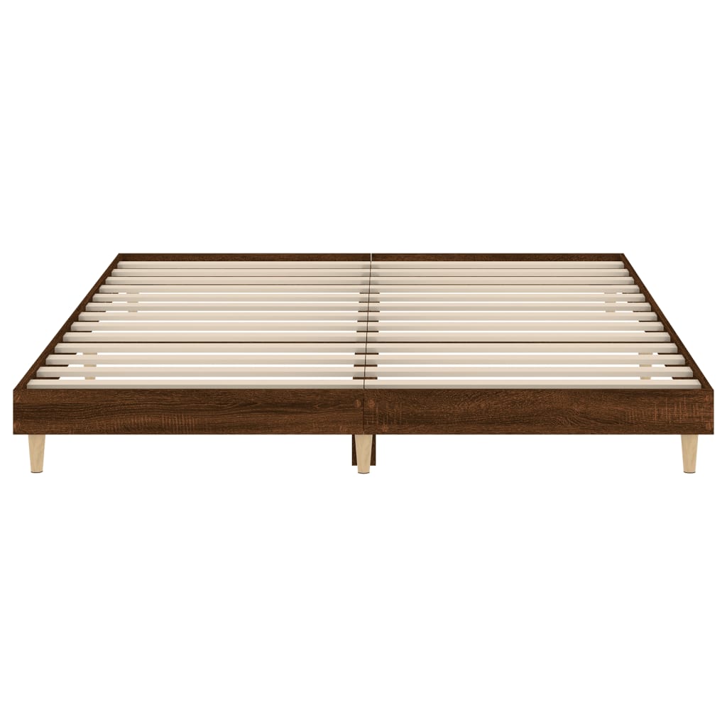 Sengeramme uten madrass brun eik 120x200 cm konstruert tre