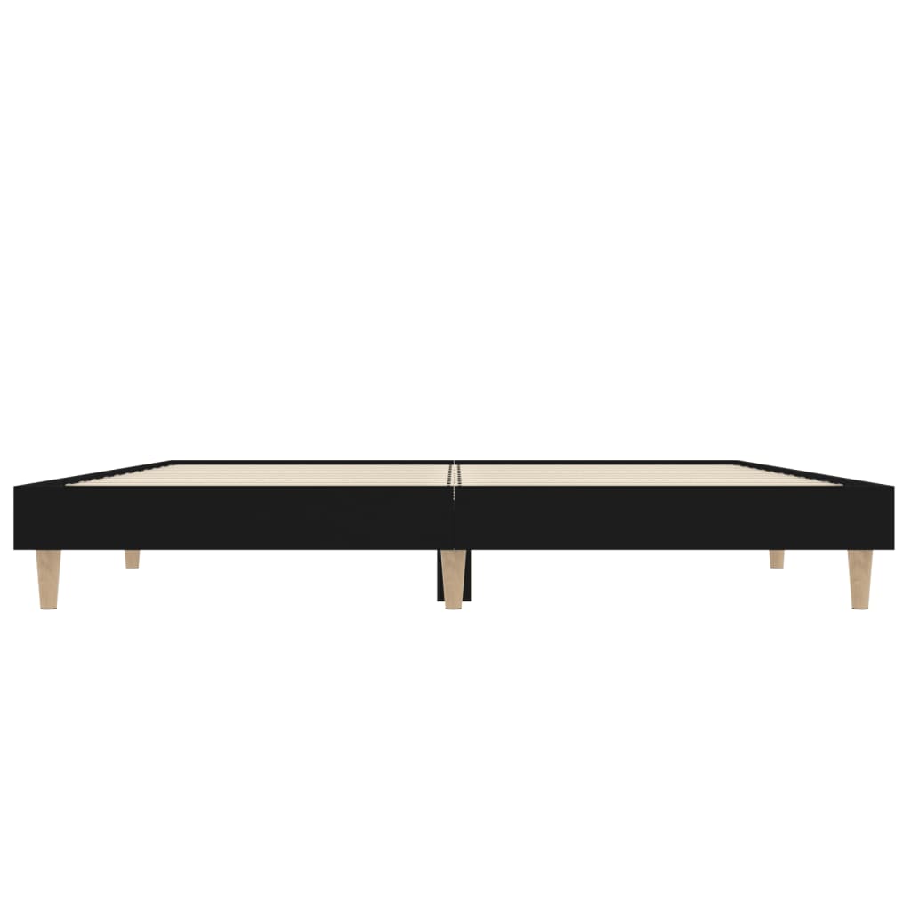 Sengeramme svart 140x190 cm konstruert tre