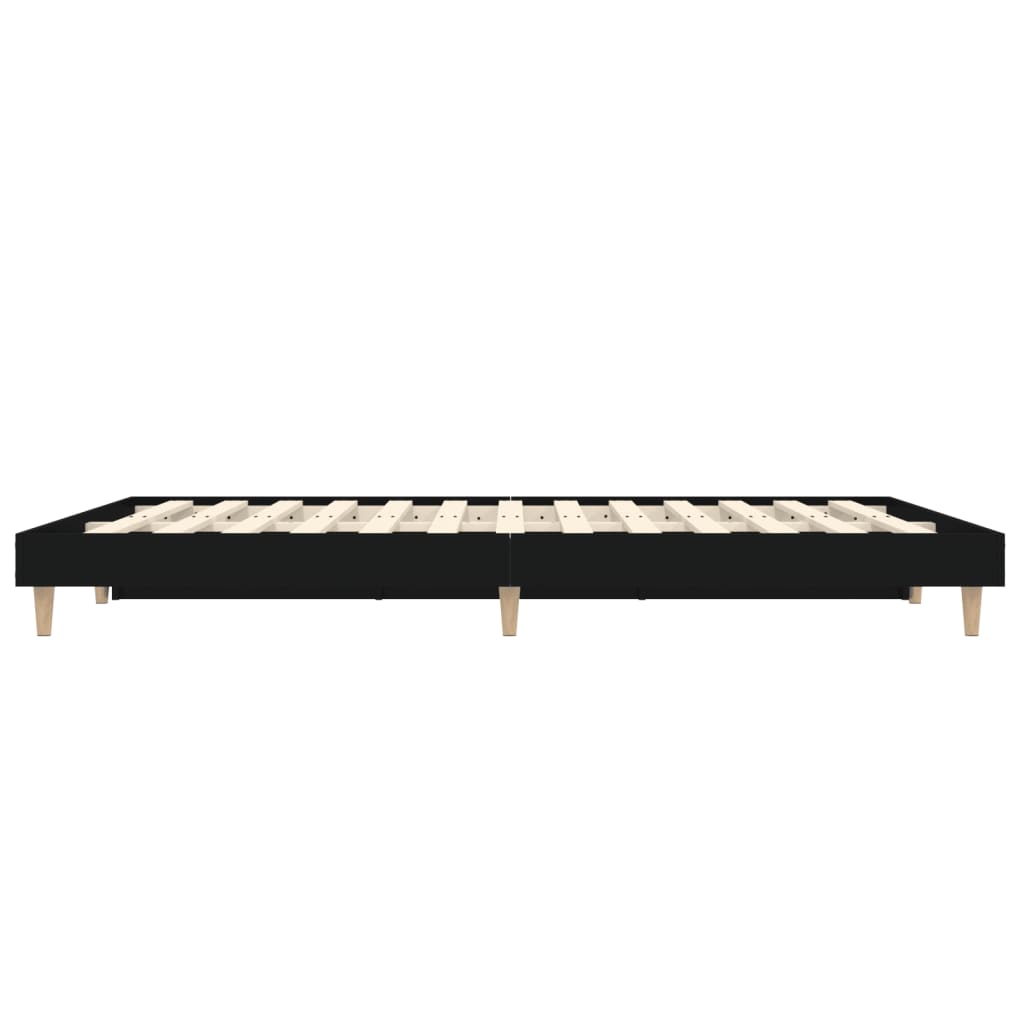 Sengeramme svart 140x190 cm konstruert tre