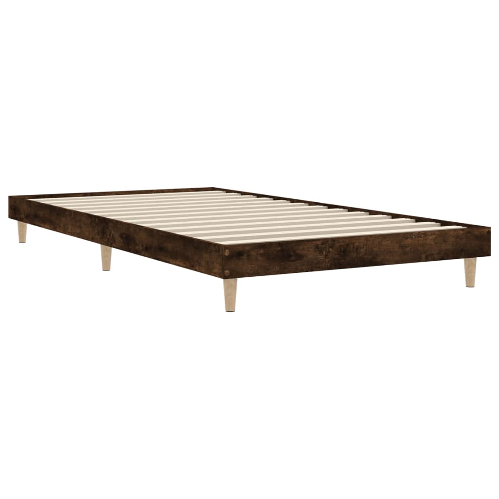 Sengeramme uten madrass røkt eik 90x190 cm konstruert tre