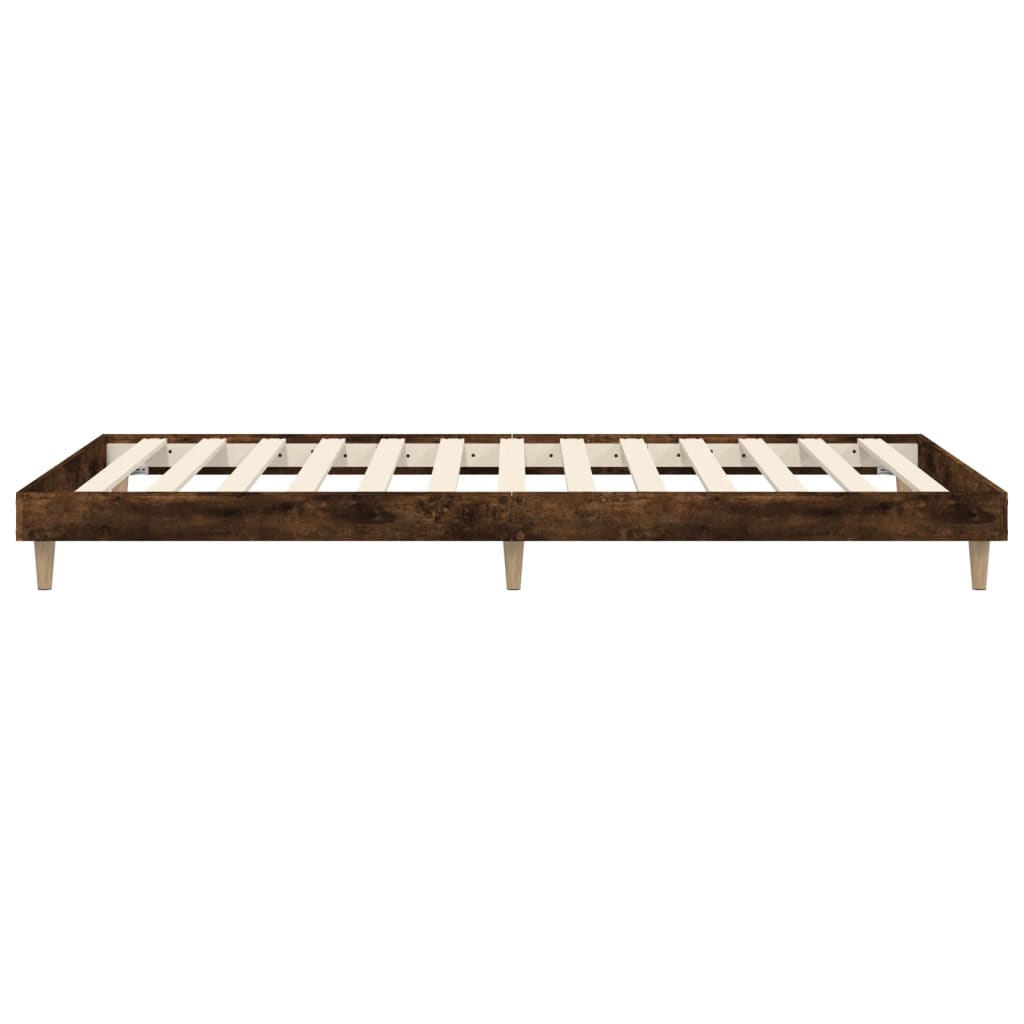 Sengeramme uten madrass røkt eik 90x190 cm konstruert tre