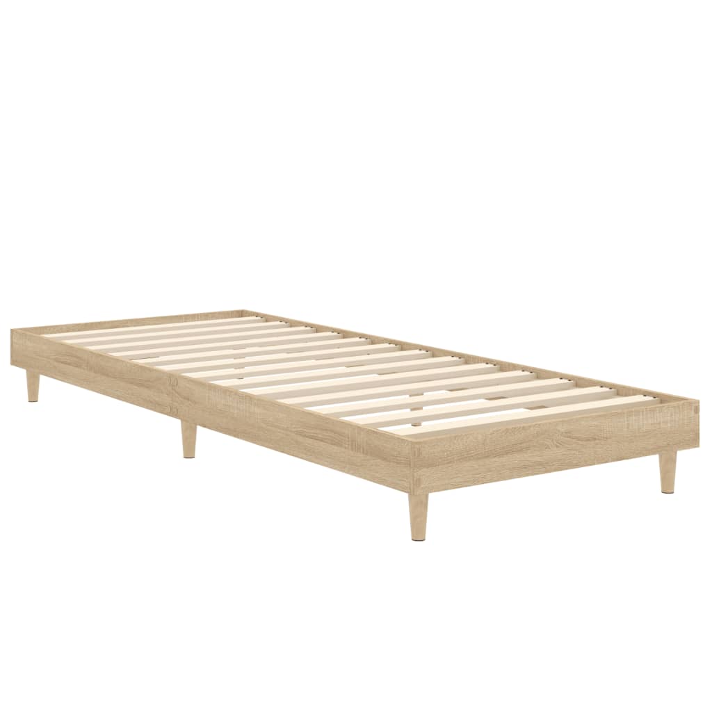 Sengeramme uten madrass sonoma eik 75x190 cm konstruert tre