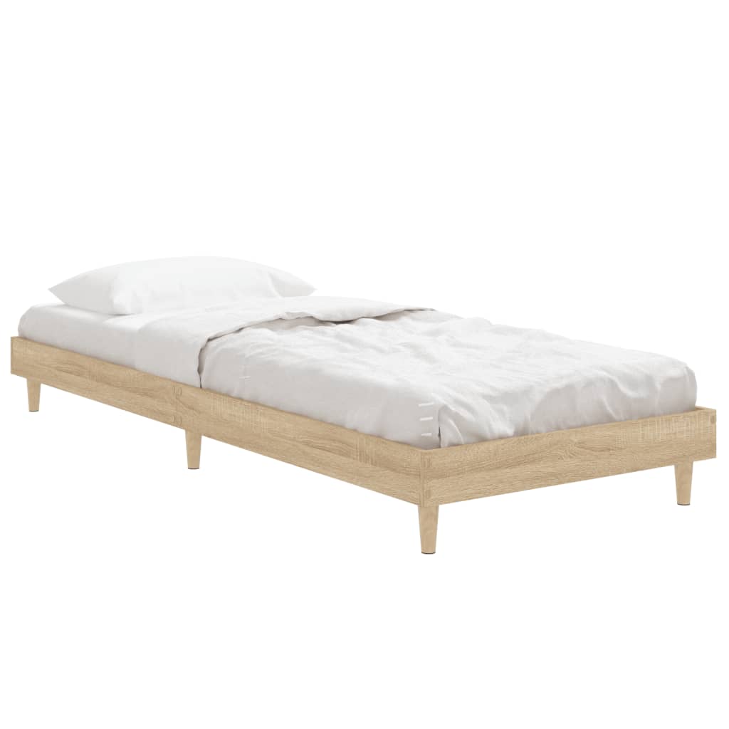 Sengeramme uten madrass sonoma eik 75x190 cm konstruert tre