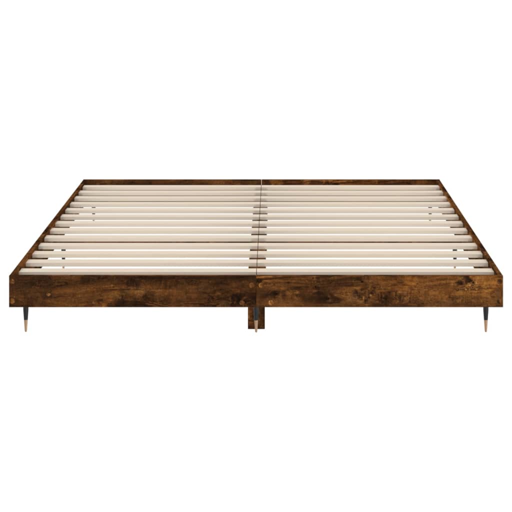 Sengeramme uten madrass røkt eik 120x200 cm konstruert tre
