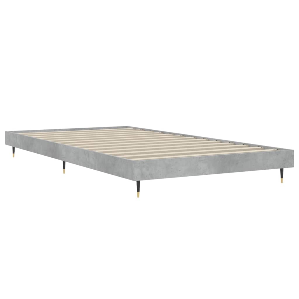 Sengeramme betonggrå 90x190 cm konstruert tre