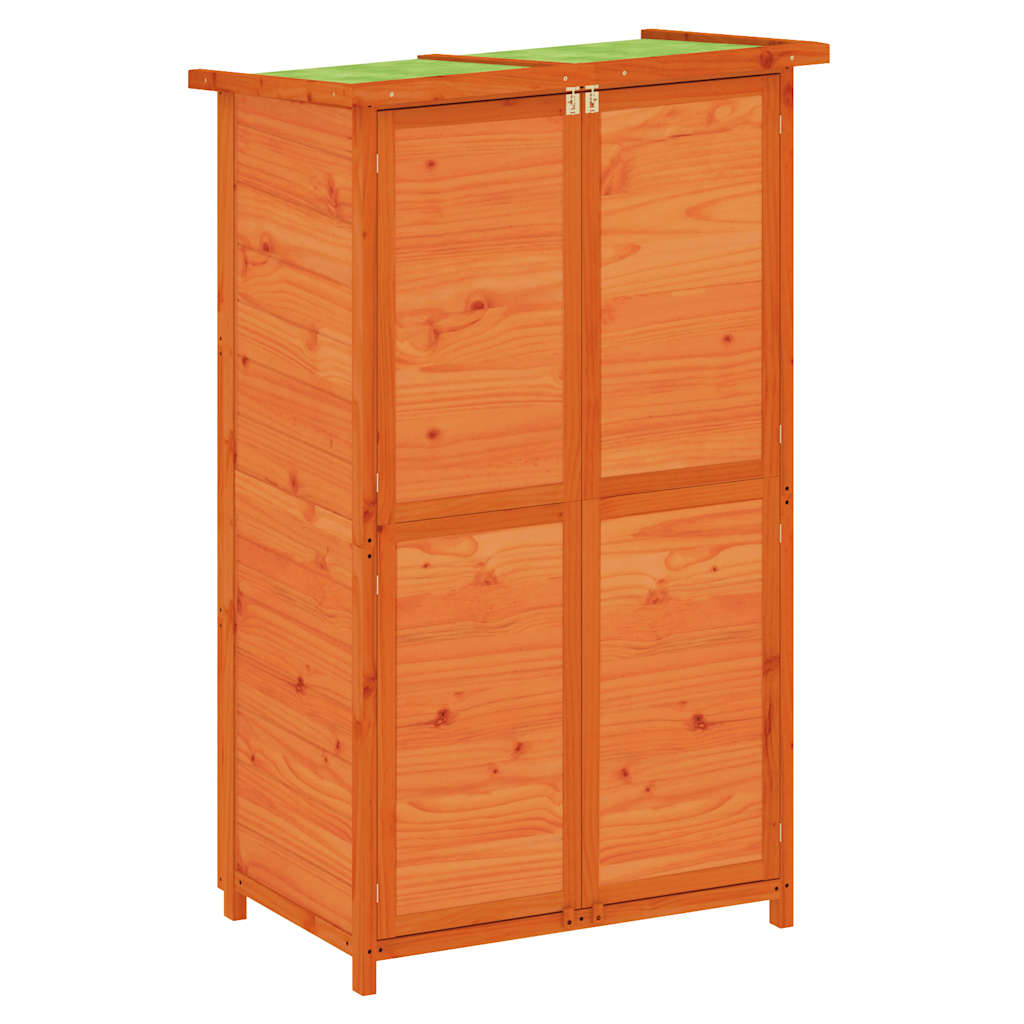 Hageredskapsbod brun 83x57x140 cm heltre furu