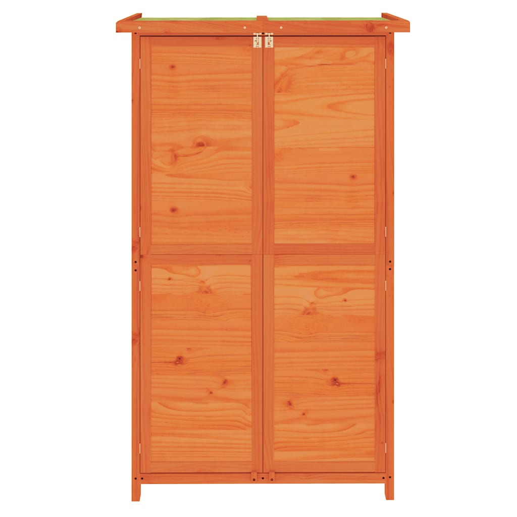 Hageredskapsbod brun 83x57x140 cm heltre furu