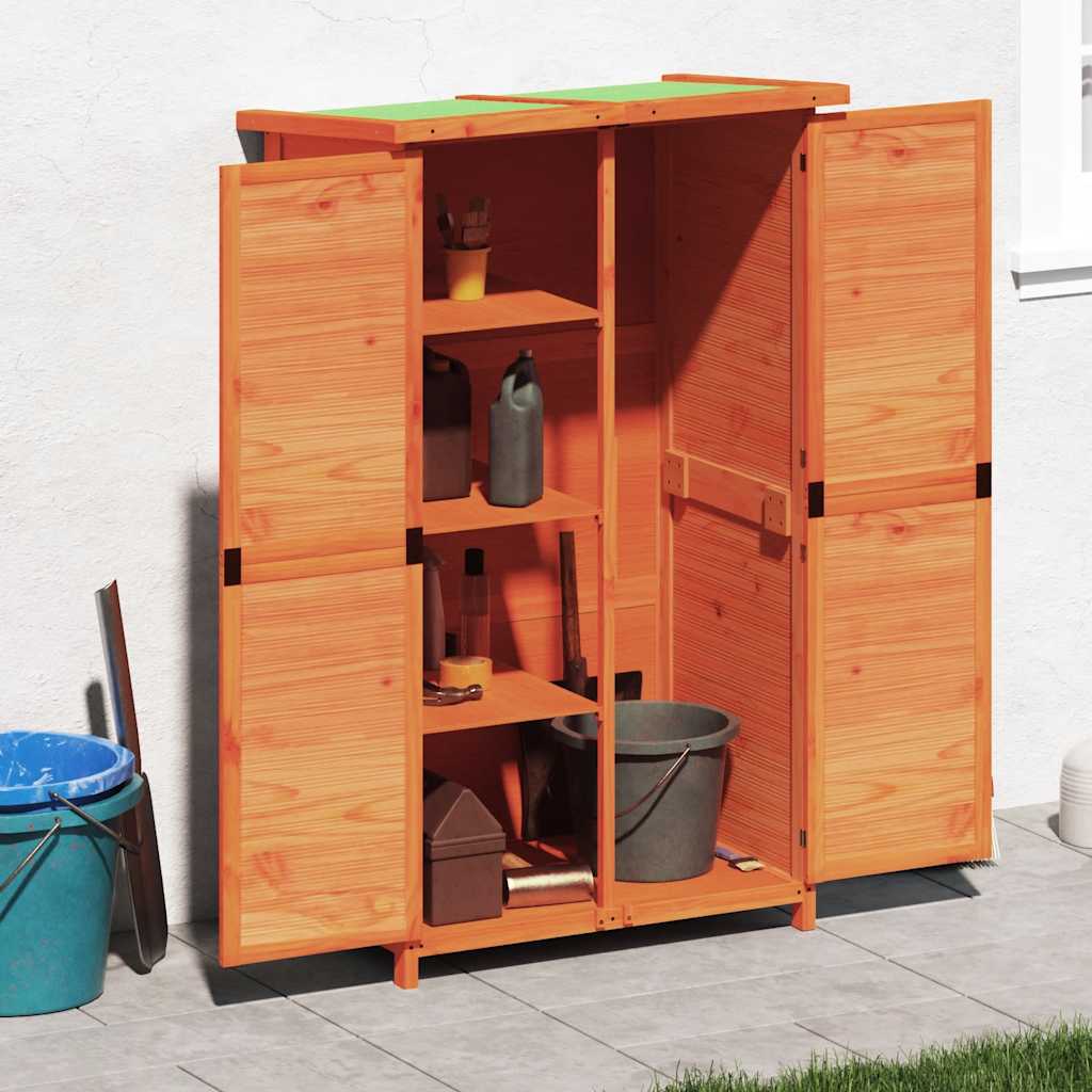 Hageredskapsbod brun 83x57x140 cm heltre furu