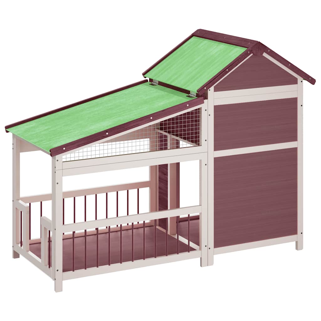 Hundekennel mocca 143x60,5x109 cm heltre furu