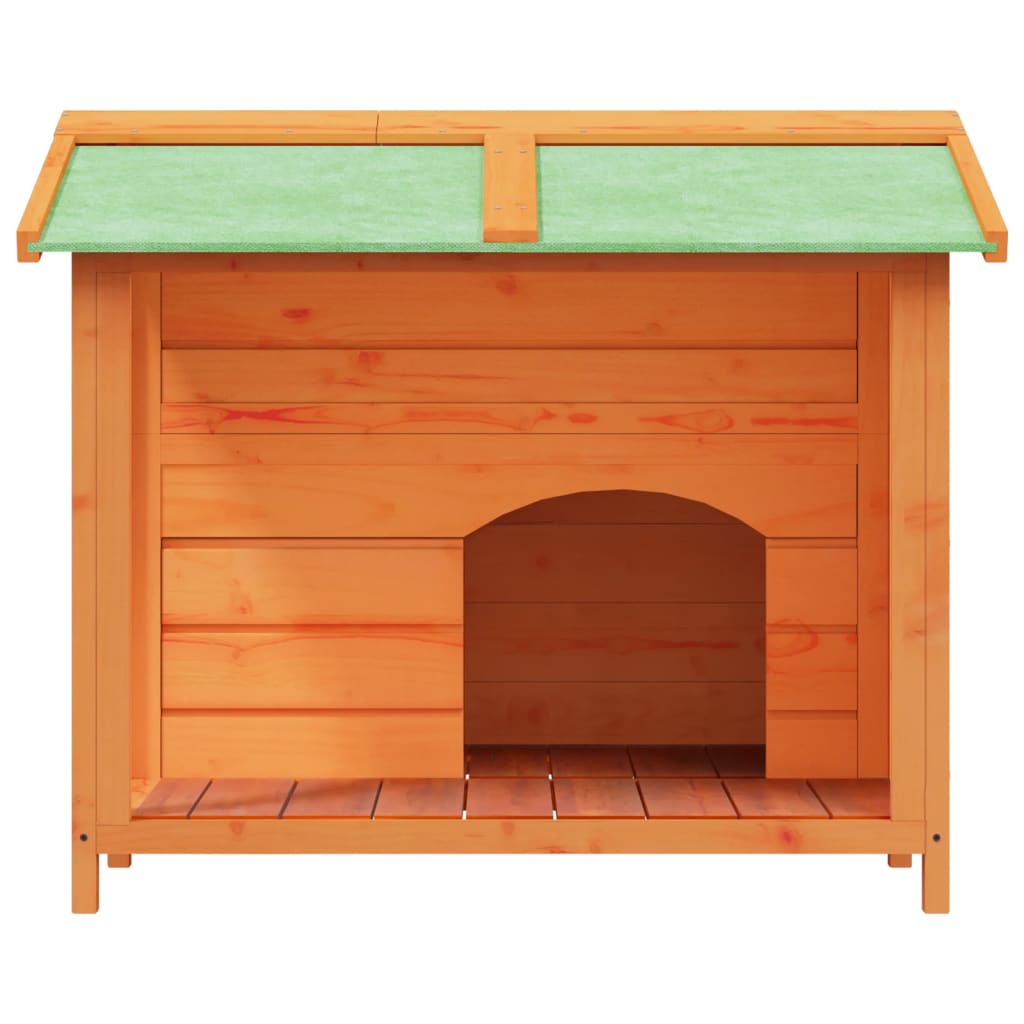 Hundekennel brun 96x87x80,5 cm heltre furu
