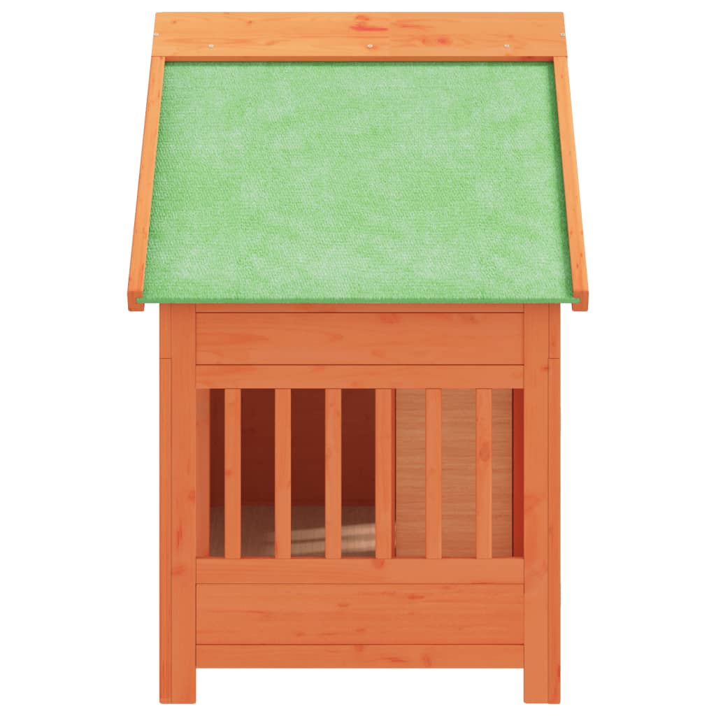 Hundekennel brun 96x60,5x87 cm heltre furu