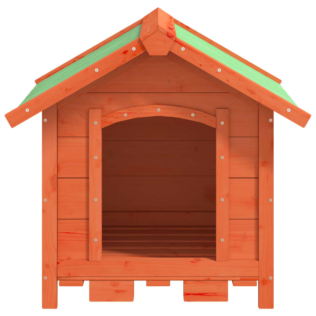Hundekennel brun 65x65x61,5 cm heltre furu